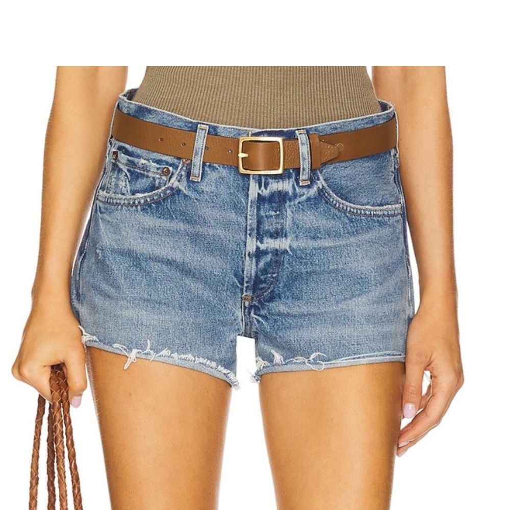 Agolde Parker Cut Off Shorts in Blue, Size 27 (NWOT)